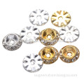 9mm gold silver plated new wholesale rhinestone crystal spacer beads